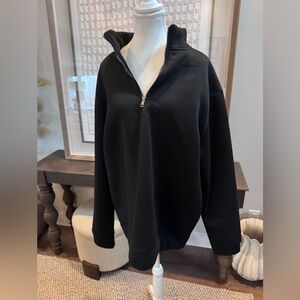 NWOT Women’s XL Black Half-Zip Pullover